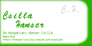 csilla hanser business card